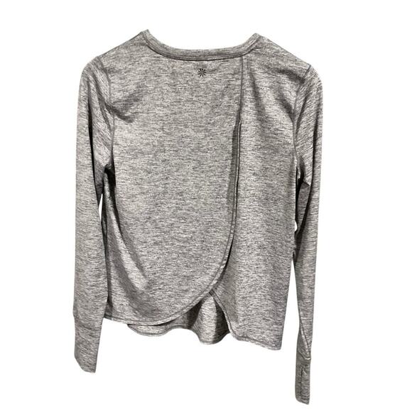 Athleta Tops - ATHLETA Sunlover Tulip Back UPF Top Heather Gray Fitness Long Sleeve Tee Size SP